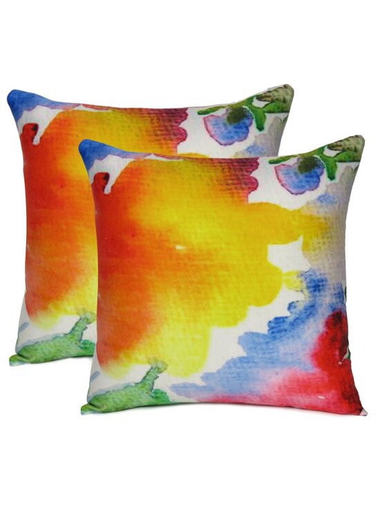 Oussum Other - Oussum Watercolor Stain Pattern Cotton Pillow Cover Zipper Closer Set of 2